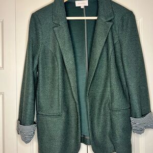 Skies Are Blue Dark Green Blazer (Stretch)-L